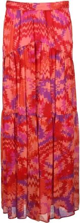 Dondup rok - Dames - Maxi Rokken - Veelkleurig - XL - Chiffon - Rokken