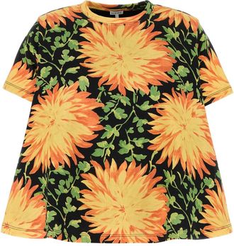 Loewe Womens Printed Cotton Blend T-shi - Black - Size X-Small