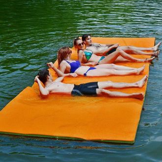 Costway Costway - Flotador De Agua De 360cm X 183cm, Estera Flotante De Espuma Xpe De 3 Capas,resistente Al Desgarro Con Dispositivo Para Recreaci&oacute;n Y Relajac