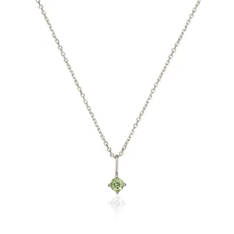 Lily & Roo Solid White Gold Small Birthstone Pendant Necklace