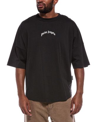 Palm Angels Back Curved Logo Over T-Shirt