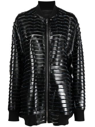 Rick Owens Bomber in finta pelle - Nero