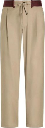 Dolce & Gabbana Pantaloni in tela di lana - - Trousers - Uomo - Beige - M