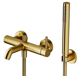 Omnires Omnires Y - Grifo De Ba&ntilde;era Con Accesorios, Oro Cepillado Y1231glb