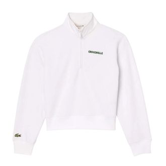Lacoste Dames/Dames Sweatshirt met Kwart Ritssluiting Relaxed Fit (Wit)
