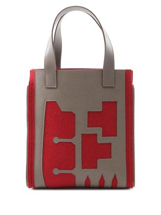 Hermès 2010-2025 Epsom and Felt Petit H Skeleton Vertical PM tote bag - Grey