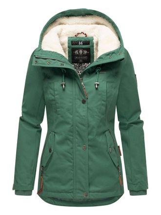Marikoo dames winterjas met teddyfleece voering & capuchon