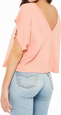 Bloomingdale's No Rules V Back Tee In Spanish Coral