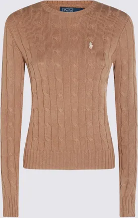 Polo Ralph Lauren Sweaters Collection Camel Melange-Donna