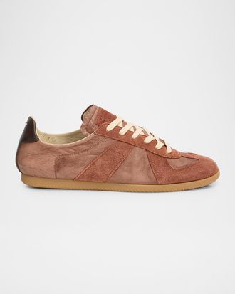 Maison Margiela Men & apos;s Replica Napa Leather and Suede Low-Top Sneakers