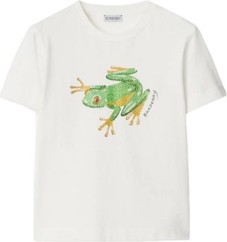 Burberry Womens Embellished Frog T-Shirt, Size XX-Small