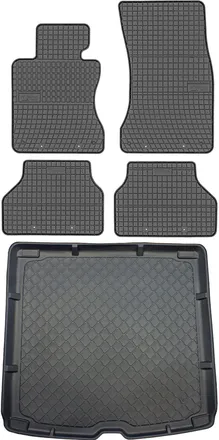 OEM Bmw Serie 5 Gran Turismo F07 Liftback (desde Octubre De 2009 Hasta 2017) - Juego De Alfombrillas De Goma Para Coche + Alfombrilla Para Maletero