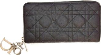 Dior Black Coated Canvas Long Wallet (Bi-Fold) (Pre-Owned)