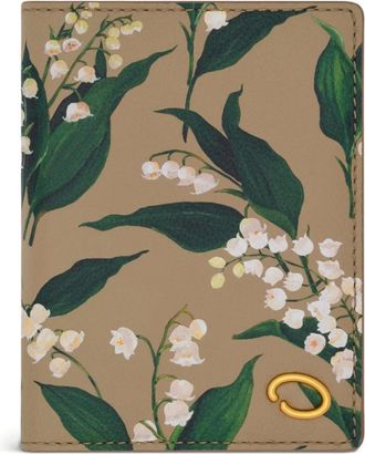 Oscar De La Renta Lily of the Valley paspoorthoes met print - Beige