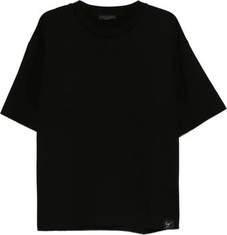 Giuseppe Zanotti T-shirt girocollo in cotone biologico - Nero