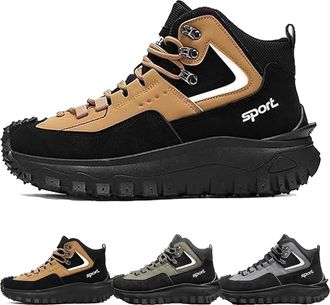 Generic Cushygait Boots Men, Mens Outdoor aterproof Non-Slip Puncture Proof Orthopedic Arch Support Hiking Boots (Khaki,12.5)