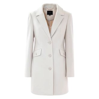 Kocca Single-Breasted Coats, female, White, L, Professional Blazer Style Short Coat