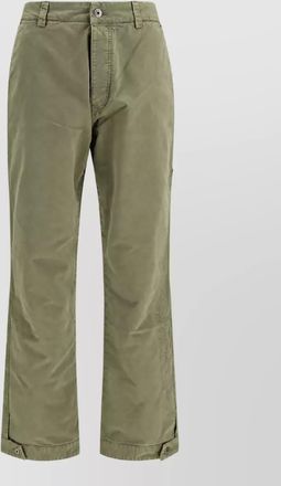 Off-white cotton straight-leg cargo shorts