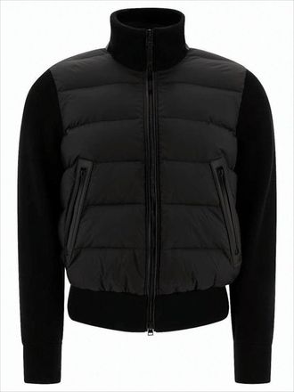 Tom Ford Quilted Padded Casual Jacket With Ribbed Collar