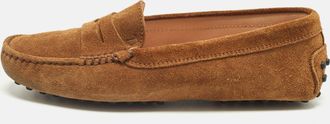 Tod's Tods Brown Suede Penny Loafers