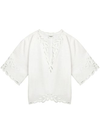 Isabel Marant Shana top - women - Cotton - 34 - White