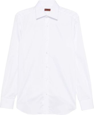 Barba Barba Long-sleeved White Cotton Shirt