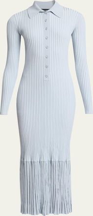 Proenza Schouler Luiza Rib-Knit Long-Sleeve Dress