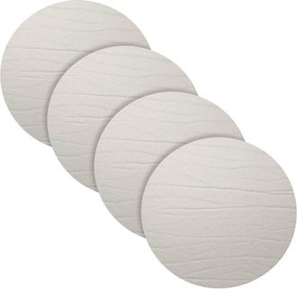 Fortessa Set Of 4 Strata Round Leather Placemats