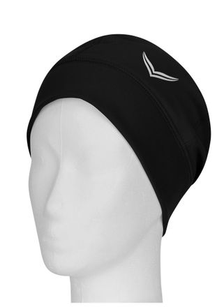 Trigema Strickm&uuml;tze TRIGEMA TRIGEMA M&uuml;tze mit reflektierendem Logo, Herren, schwarz, 92% Polyester, 8% Elasthan, Basic, M&uuml;tzen Strickm&uuml;tze