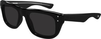 Balenciaga Bb 0521S Zonnebril - Heren - Zonnebrillen - Zwart - 55 MM - Nylon - Accessoires