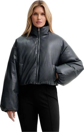 Nanushka Lilima Jacket - Dames - Gewatteerde jassen - Blauw - L - Leer - Jassen