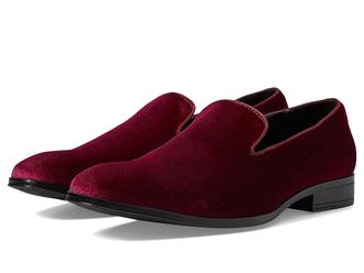 Stacy Adams Savian Velour Slip-On Mens Lace Up Wing Tip Shoes Cranberry : 10.5 M, Mesh/Rubber/Satin