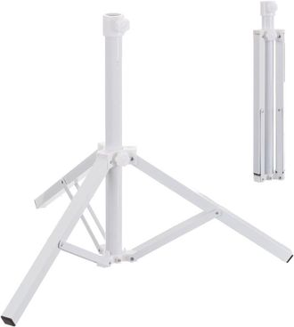 OEM Soporte De Tr&iacute;pode De Metal Blanco Para Sombrilla, Con Tres Patas, Apto Para M&aacute;stiles De Sombrilla Con Un Di&aacute;metro De 25 A 32 Mm. Altura Regulable Has