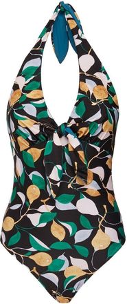 La DoubleJ reversible halterneck swimsuit - women - Polyamide/Elastane - L - Black