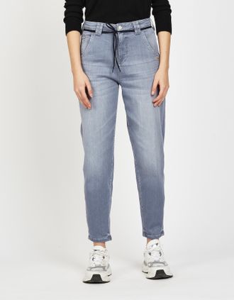 Gang 5-Pocket-Jeans GANG 94VIA JOGGER, Damen, Gr. 26, N-Gr, grau (commercial grau), Denim/Jeans, Obermaterial: 98% Baumwolle, 2% Elasthan, regular fit, Jea