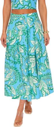 VICI Collection Florence Abstract Paisley Skirt in Blue at Nordstrom, Size X-Large