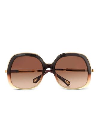 Chloé square-frame sunglasses - Brown