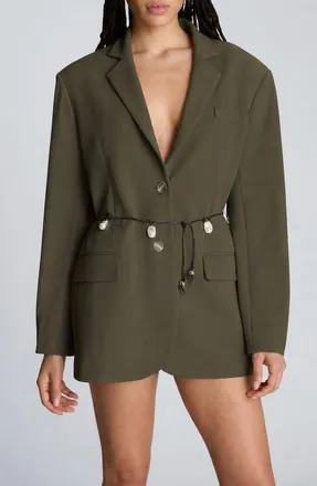 Kenneth Cole Two-Button Boyfriend Blazer in Turtle Green at Nordstrom, Size Small