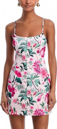 French Connection Christa York Satin Christa Mini Dress In Pink Icing Floral