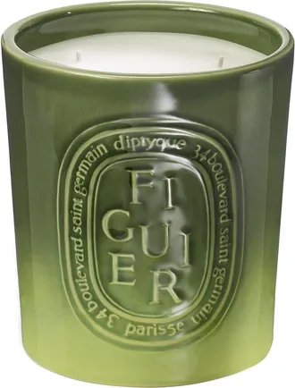 Diptyque Figuier (Fig Tree) Scented Indoor & Outdoor Candle in Green Vessel at Nordstrom, Size 10.2 Oz