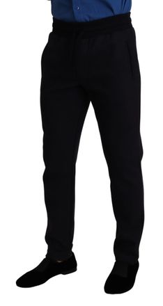 Dolce & Gabbana Cotton-Nylon Stretch Jogging Trousers - Navy