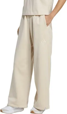 adidas Originals All Season Fleece Wide Leg Pants in Crystal Linen at Nordstrom, Size X-Large