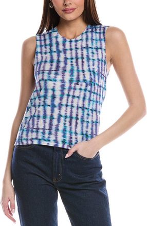 St. John Printed Fine Gauge Knit Shell