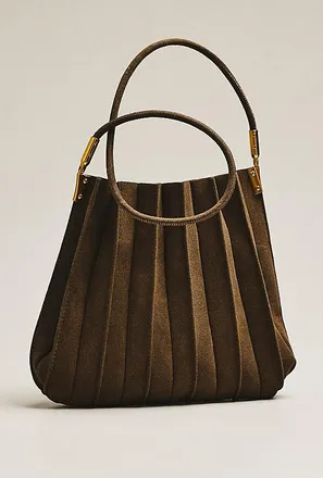 Melie Bianco Carrie Faux Suede Shoulder Bag