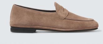 Rubinacci Suede penny loafers