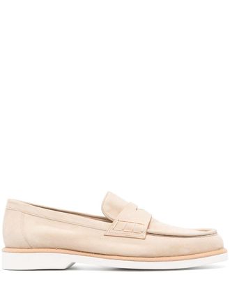 Santoni Loafers met ronde neus - Beige