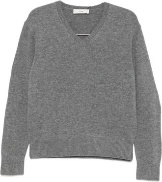 Dunst Jersey de Cachemira con Cuello en V - Knitwear - Mujer - Gris - XS