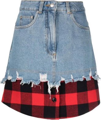 Moschino 4281 Rok - Dames - Spijkerrokken - Blauw - XS - Denim - Rokken