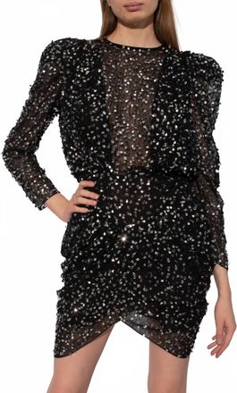 Isabel Marant Robe Garetha Dress In Black/silver