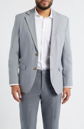 Nordstrom Henrik Trim Fit Solid Stretch Wool Suit Jacket in Grey Sculpture at Nordstrom, Size 36Regular